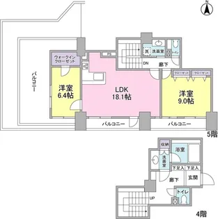 ロイヤルステージ目白【4階】の間取り
