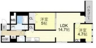 フリーディオ堺BLD【4階】の間取り