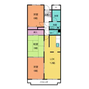 ベルメゾン【4階】の間取り