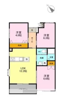 Marusu竜南【1階】の間取り
