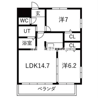 アクアマリン【1階】の間取り