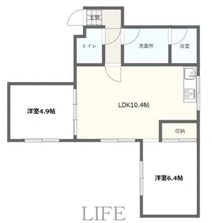 αNEXT札幌第15【4階】の間取り