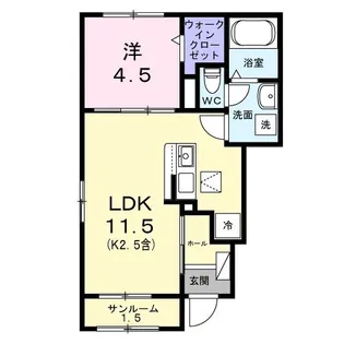 ヴィラ・グレイスII【1階】の間取り