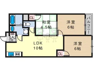 レジデンス片桐【2階】の間取り
