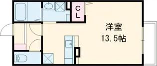 ジュシサンハウス巨勢【1階】の間取り