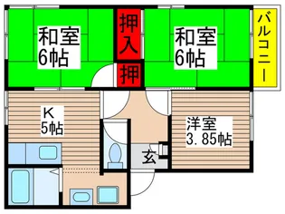 ドミール勝田台【1階】の間取り