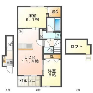 クレア I【2階】の間取り