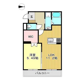 シャン・ド・フルール【5階】の間取り