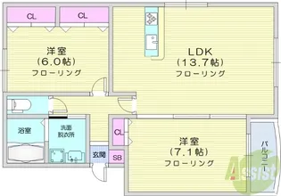 ボナール【3階】の間取り