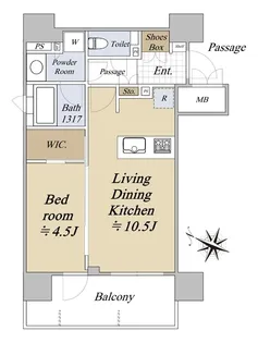 ルジェンテ目黒【4階】の間取り