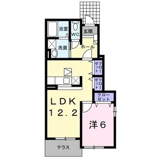 サンリットガ-デンA【1階】の間取り