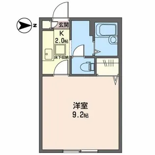 サンフラワー八幡【1階】の間取り