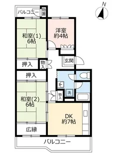 UR落合【3階】の間取り
