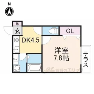 グランドソレイユ香里園【1階】の間取り