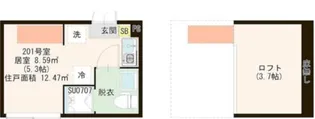 ハレテラス平和台【2階】の間取り