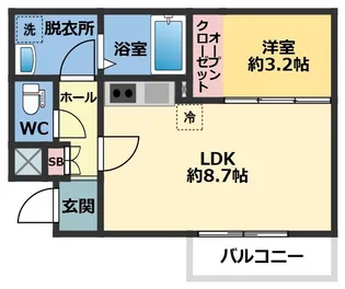 メゾン・ドゥ・アッシュ越谷【2階】の間取り