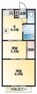 行徳石田マンション【2階】の間取り