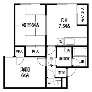 サンハウス【2階】の間取り