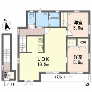 ディアスサステナ【2階】の間取り