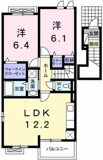 カーサフェリーチェ 壱番館【2階】の間取り