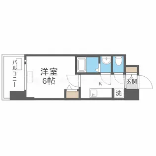 プレサンスドームシティ【6階】の間取り