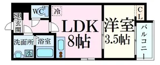 セブンプロート坂西【1階】の間取り