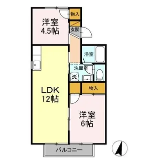 フレグラントアネックス【1階】の間取り