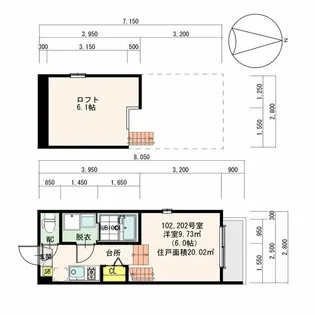 Orque D’or Kasatori【2階】の間取り