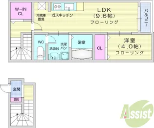 TRANCE WAY【2階】の間取り