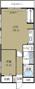 ニュー藤ハイツ【6階】の間取り
