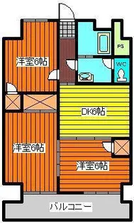 山王9Kビル【5階】の間取り