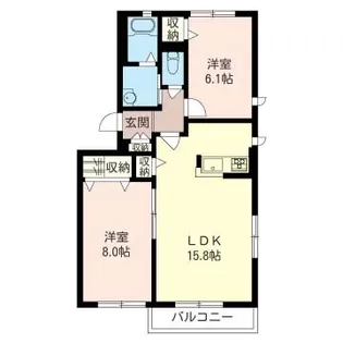クレールA【1階】の間取り