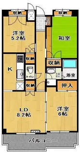 アネックス郡山【6階】の間取り