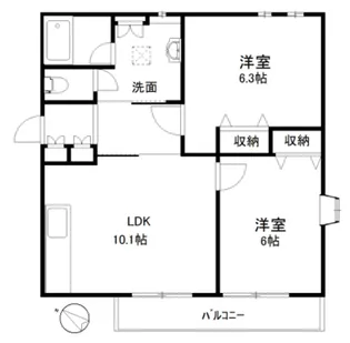 サンセール【1階】の間取り