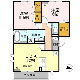 ル・ソレイユ【2階】の間取り