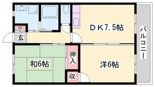 エスポワール恵美酒【2階】の間取り