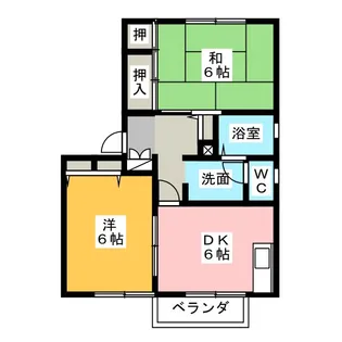 サンフォーレス厚原 C【2階】の間取り