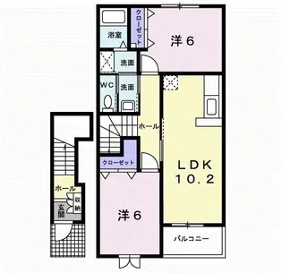 ソレアードI【2階】の間取り