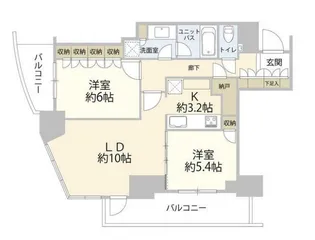 パークコート乃木坂ザタワー【5階】の間取り