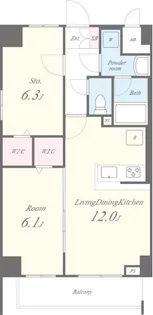 クレール八王子【2階】の間取り