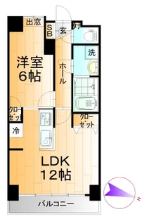 フォーシーズン開成山公園【10階】の間取り
