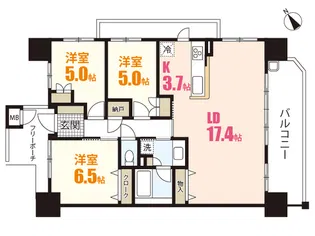 パークホームズ祇園【8階】の間取り