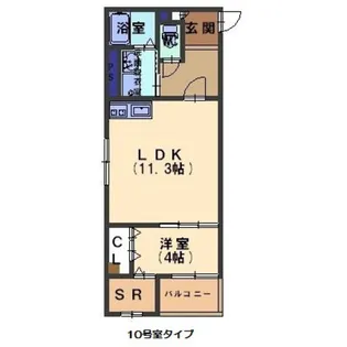 Treize(トレイズ)【3階】の間取り