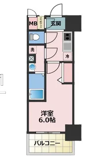 エスリード大阪イーストエッジ【10階】の間取り