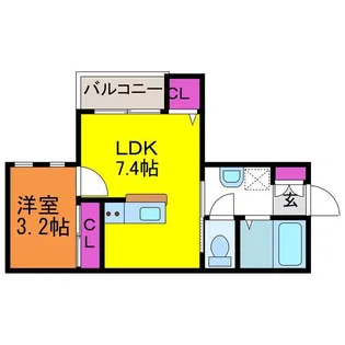 ノア.ノア天神【2階】の間取り