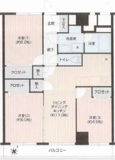トーア川崎マンション【4階】の間取り