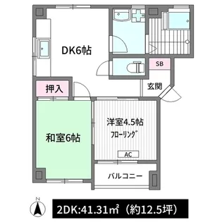 サンハイツ戸倉【2階】の間取り