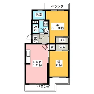 マロンコート【2階】の間取り