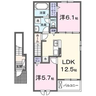 リバーサイド【2階】の間取り