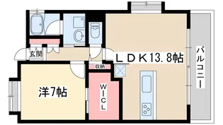 トリニティ北川口【7階】の間取り
